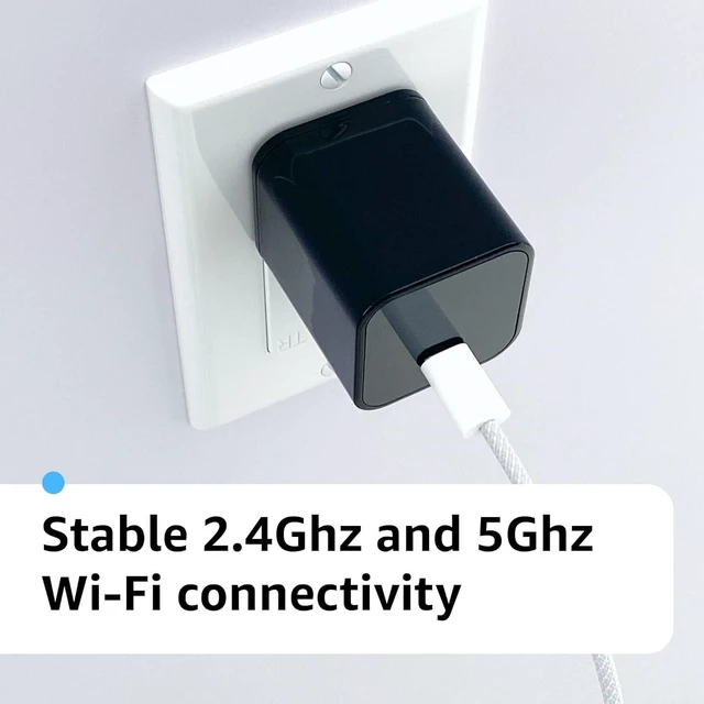 Alt view image 13 of 14 - ALPHA TECH WiFi Smart Camera Charger with Premium Wide-Angle 160° Live Remote View 2.4G/5G WiFi Best Mini TypeC Plug Camera for Pets & Home Real Time Monitoring - iOS Android App