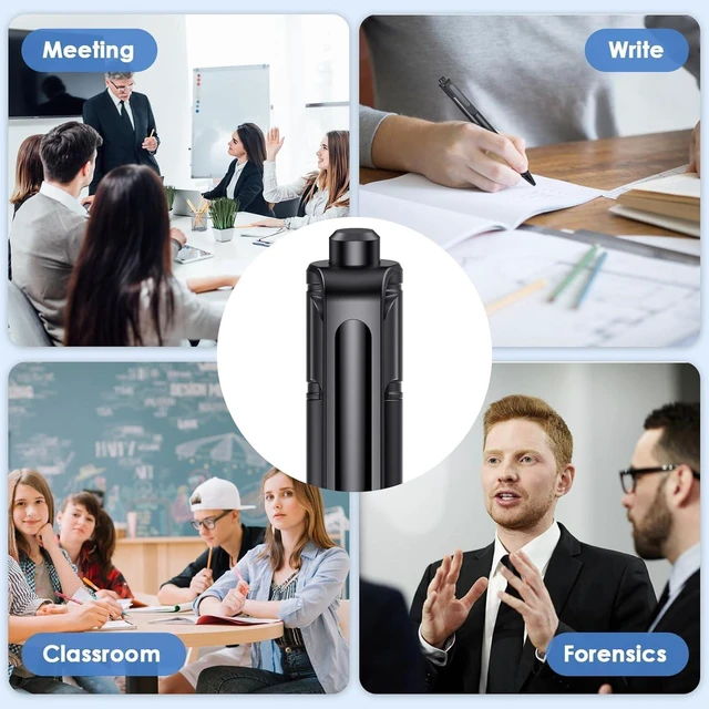 Alt view image 13 of 14 - 2.7K Small Cam Security Camera, 64 GB Portable Camera Pen, Mini Cam Pen (Glossy Black)