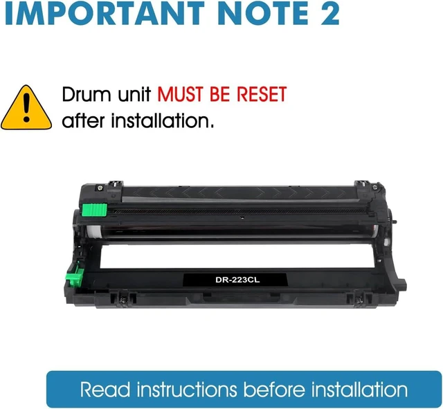Alt view image 10 of 14 - DR223CL Drum Unit Set 4-Pack High Yield Compatible Replacement for Brother DR223CL DR-223CL DR223 DR-223 for MFC-L3770CDW MFC-L3750CDW MFC-L3710CW HL-L3230CDW HL-L3290CDW HL-L3210CW Printer (KCMY)