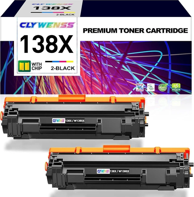 Alt view image 8 of 14 - Compatible Toner Cartridge Replacement for HP 138X W1380X 138A W1380A Works with Pro 3001dw 3001fdw MFP 3101fdw Printer (Black, 2-Pack)