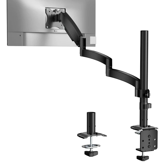 Alt view image 6 of 10 - WALI Single Long Monitor Arm - 13 to 32 inch Computer Monitor Arm Desk Mount, Hold up to 19.8lbs, Extra Long Adjustable Stand, Full Motion Tall Arm, VESA 75/100mm, (GSDM001L)