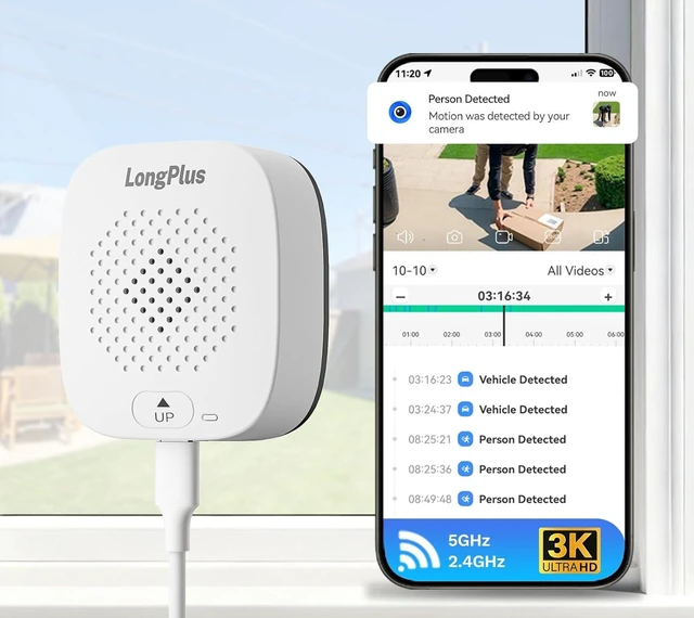 Alt view image 8 of 14 - LongPlus 5MP 3K Window Camera for Home Security,2.4G 5G WiFi Wireless Safeview Window Security Camera with Night Vision, 24/7 Recording, Human/Car Detection, Two-Way Audio, Easy Install