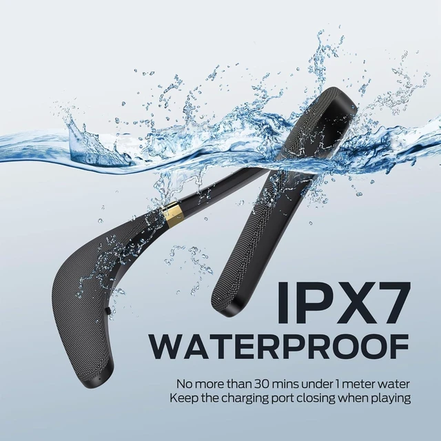 Alt view image 12 of 14 - Monster Boomerang Neckband Bluetooth Speaker, Neck Wireless Wearable Speaker with 12H Playtime, True 3D Stereo Sound, Portable Soundwear, IPX7 Waterproof, for Home Sport Outdoor
