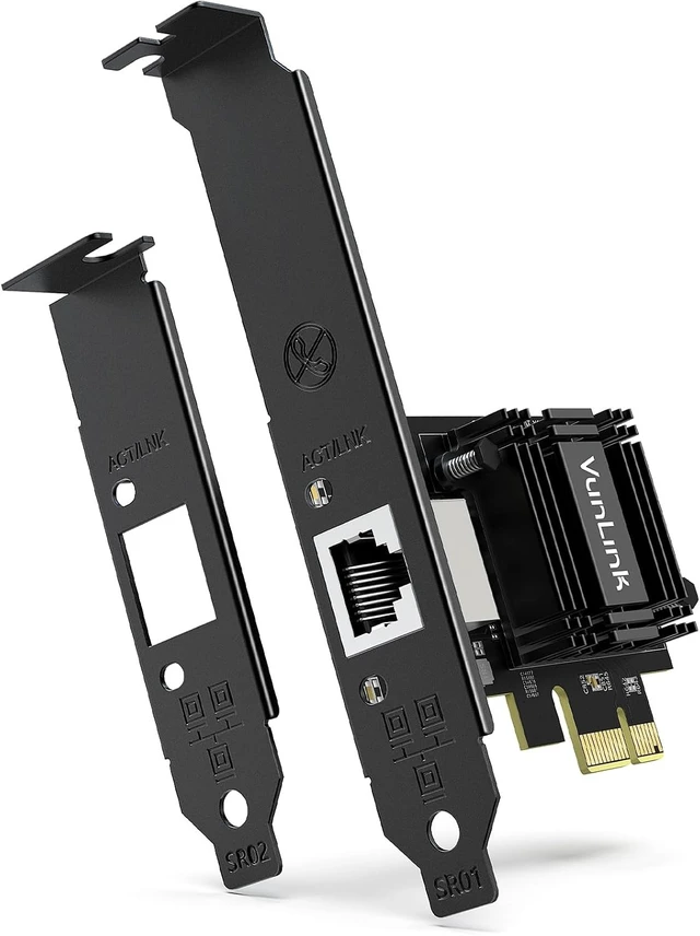 Alt view image 8 of 14 - 10Gb PCIe Network Card, VunLink 10GbE RJ45 Ethernet Card with Realtek RTL8127AT, Multi-Gig 10G/5G/2.5G/1G NIC Adapter for PC, NAS & Server, PCIe 4.0 x1, Windows 10/11/Linux