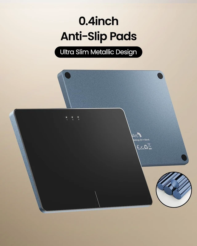 Alt view image 10 of 10 - ProtoArc Bluetooth Trackpad for Windows 10/11, T1 Plus Large High-Precision Touchpad, Wireless Trackpad Mouse with Multi-Gesture Support for Computer/Desktop/Laptop, Grey Black