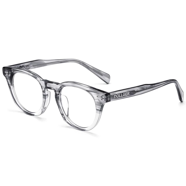 Alt view image 6 of 10 - Dollger Blue Light Glasses for Women Men Round Frame Retro Blue Light Blocking Computer Blue Screen Glasses Striped gray