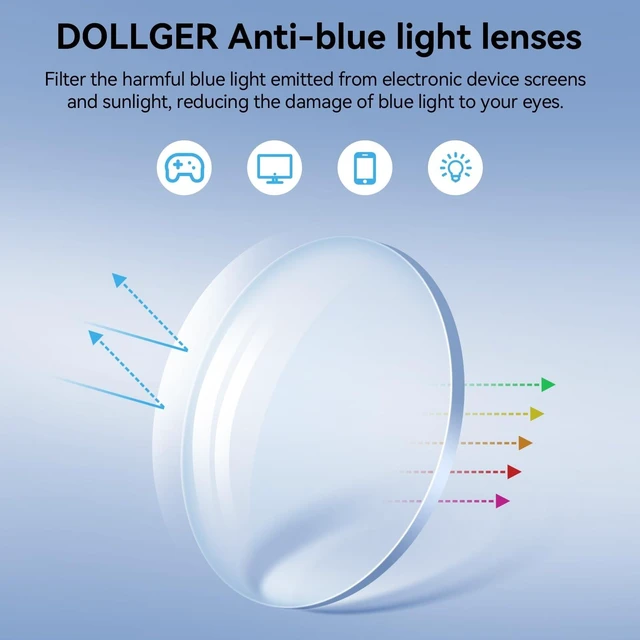 Alt view image 9 of 10 - Dollger Blue Light Glasses for Women Men Round Frame Retro Blue Light Blocking Computer Blue Screen Glasses Striped gray