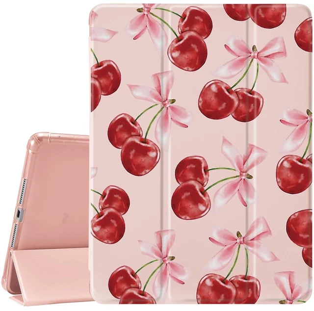 Alt view image 6 of 10 - MAYCARIKawaii Girly Bowknot Case for Ipad Pro 4Th Gen/3Rd/2Nd Cute Cherry Bows Cover for Ipad 11 Inch Ipad Pro(2022/2021/2020) Pretty Aesthetic Shell Soft Shockproof Case with Pencil Holder