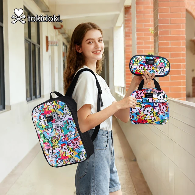 Alt view image 7 of 10 - Tokidoki Backpack 3pcs Set, Lightweight Makeup Case Unicorno Bookbag with Anime Lunch Box Travel Laptop Bag Casual Daypacks for Women(Rainbow-3Pack)