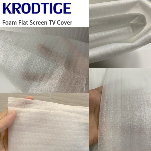 Alt view image 10 of 10 - Foam Flat Screen TV Cover Fits Up to 84"L x 52"W Flat Screen TV(Fits TV Screens up to 86"-90"),TV Display Screen Foam Cover for TV Protection During Storage, Moving, or Home Renovation-1 Pack