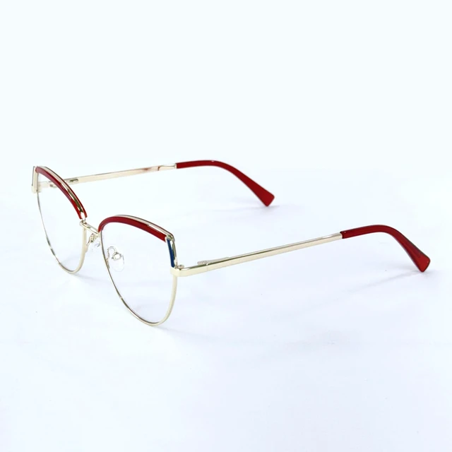 Alt view image 6 of 10 - HAPPY EYES Blue Light Blocking Eyeglasses for Women Computer Glasses for Eye Strain Relief Frame for Work, Gaming & Study (Red)