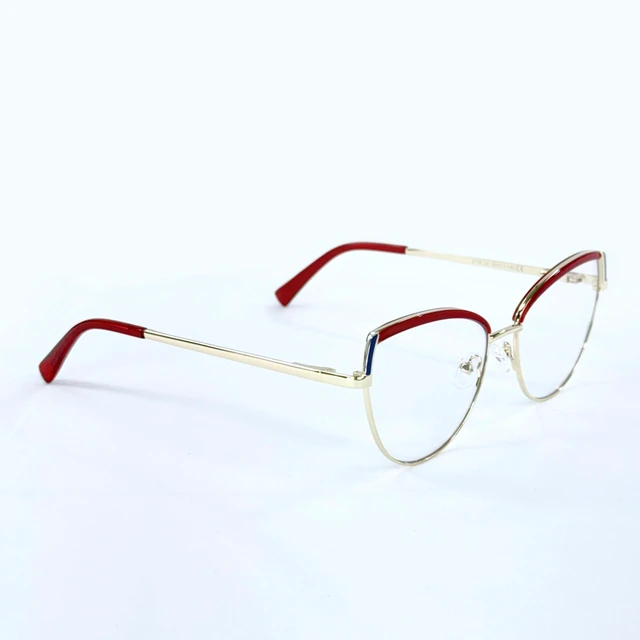 Alt view image 7 of 10 - HAPPY EYES Blue Light Blocking Eyeglasses for Women Computer Glasses for Eye Strain Relief Frame for Work, Gaming & Study (Red)