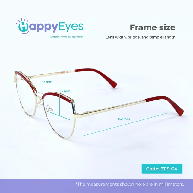 Alt view image 10 of 10 - HAPPY EYES Blue Light Blocking Eyeglasses for Women Computer Glasses for Eye Strain Relief Frame for Work, Gaming & Study (Red)