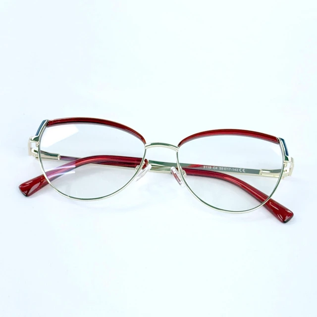 Alt view image 8 of 10 - HAPPY EYES Blue Light Blocking Eyeglasses for Women Computer Glasses for Eye Strain Relief Frame for Work, Gaming & Study (Red)