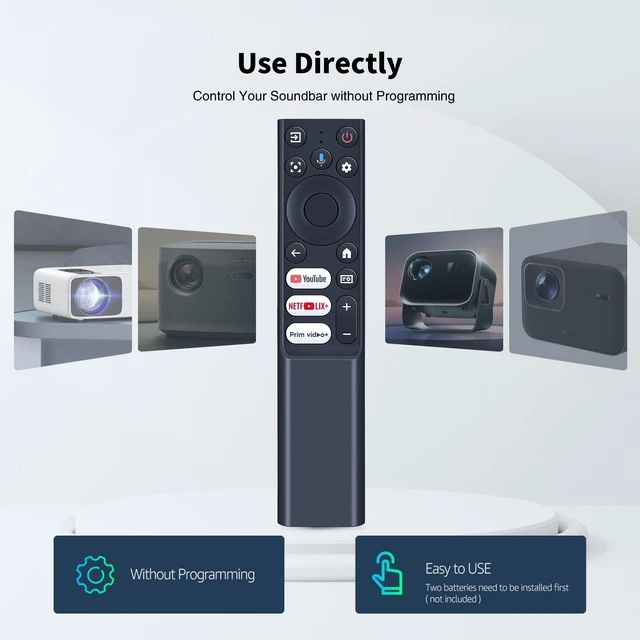 Alt view image 7 of 10 - Snrigw Replacement Remote Control for ETOE Seal Pro,HAPPRUN 510G,TCL C1 A1 GTV Portable Projector