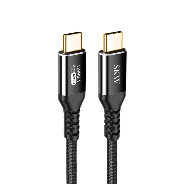 Alt view image 6 of 10 - SKW USB C to USB C 3.1 Cable, High Speed Type C 10Gbps 4K Video Data Transfer 60W(5A) Charger Cable with E-Marker 9.8ft / 3M
