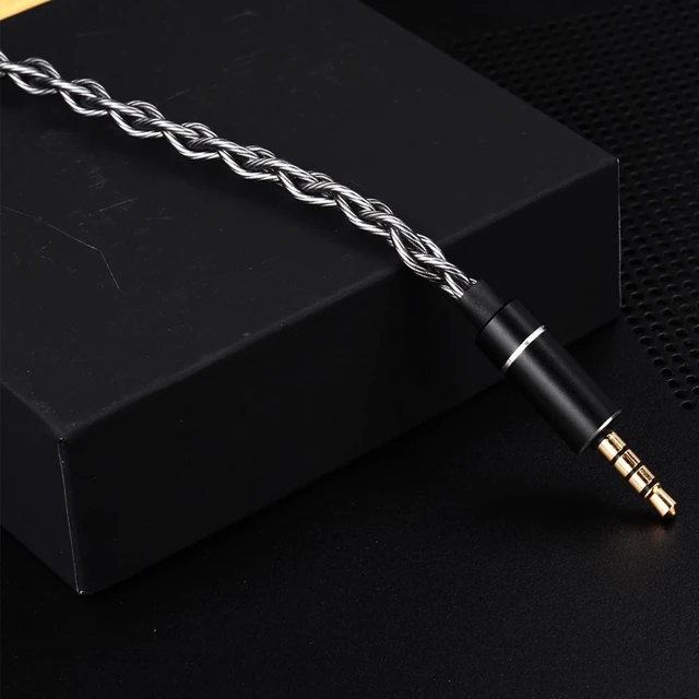 Alt view image 9 of 10 - FAAEAL IEM Cable,Monocrystalline Copper Silver Plated Cable,QDC-C Pin in Ear Monitor Cords for K&Z ZSN PRO X AS12 AS16 CCA CA10 etc Recessed 2pin 4.2ft 3.5mm w/mic