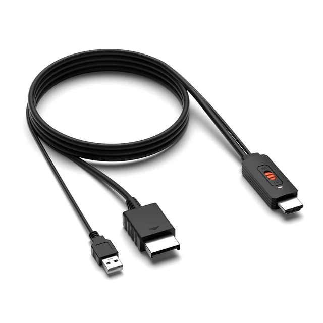 Alt view image 6 of 10 - Arector PS2 to HDMI Converter, Suitable for PlayStation 2/3 Console HD Upscaler, PS2 HDMI Cable for True Ypbpr HD Signal HDTV HDMI Monitor