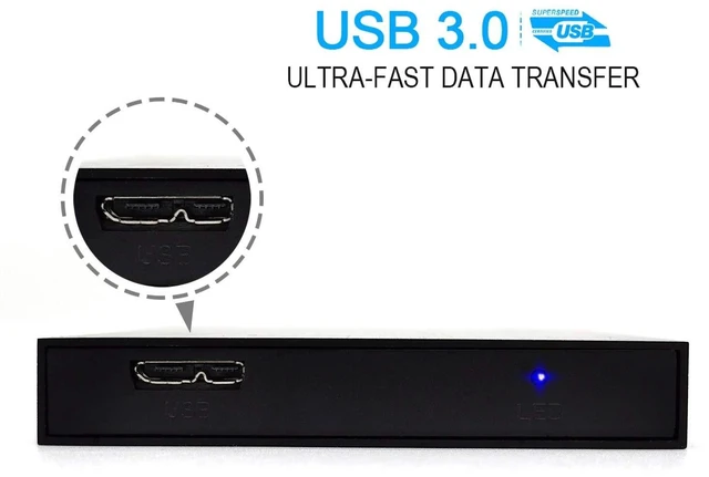 Alt view image 8 of 10 - HWAYO 2.5'' 320GB Ultra Slim Portable External Hard Drive USB3.0 HDD Storage for Xbox One Consle, PC, Laptop (Black)
