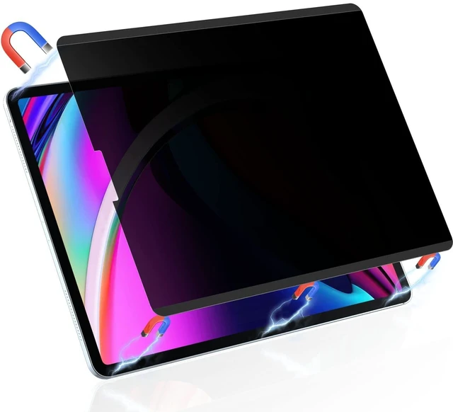Alt view image 6 of 10 - Peslv Magnetic Privacy Screen Protector for iPad Pro 12.9 Inch 2018 2020 2021 2022, Removable Anti Blue Light Glare Spy Private Filter