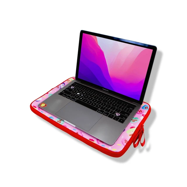 Alt view image 7 of 10 - Sonix x Sanrio Slim Laptop Sleeve 16 inch, Neoprene Computer Cover Case, Protective Tech Bag ^^ Hello Kitty and Friends x Sweethearts 15" - 16"