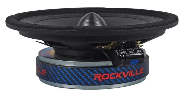 Alt view image 9 of 10 - Rockville RXM68 6.5" Mid-Bass Driver Car Speaker, 150W Peak/75W RMS, 8 Ohm, Open Basket, Kevlar Cone, Super Slim, CEA Compliant, Perfect for Car Audio