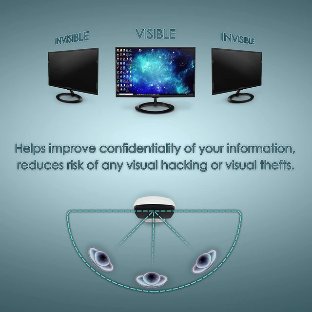 Alt view image 9 of 10 - Privacy Screen Filter for 18.5 Inches (Screen Measured Diagonally) Desktop Computer Monitor, Aspect Ratio 16:9 (16.14 inch width x 9.09 inch height)