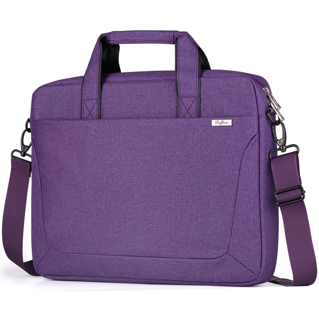 Alt view image 6 of 10 - BAFFINA 15.6 16 Inch Laptop Shoulder Bag for Men Women,Waterproof Computer Carrying Case Messenger Bag with Strap,Laptop Briefcase for 14-15-16 In MacBook/Chromebook/Notebook Hp Dell Acer Asus,Purple