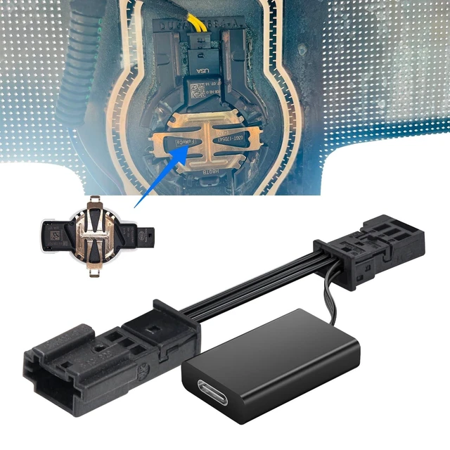 Alt view image 6 of 10 - Mangoal Dashcam Power Adapter Custom for Chrysler 3-Pin (Model C) for RAM Dodge Jeep and etc,Hide The Wires, Connect Rainfall Sensor (Hidden)