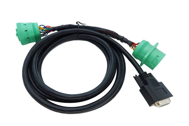 Alt view image 7 of 10 - MITOB DB15 to Green Type 2 J1939 Male and Female Splitter Y Cable for Truck ELD Device