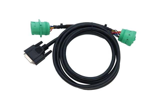 Alt view image 9 of 10 - MITOB DB15 to Green Type 2 J1939 Male and Female Splitter Y Cable for Truck ELD Device