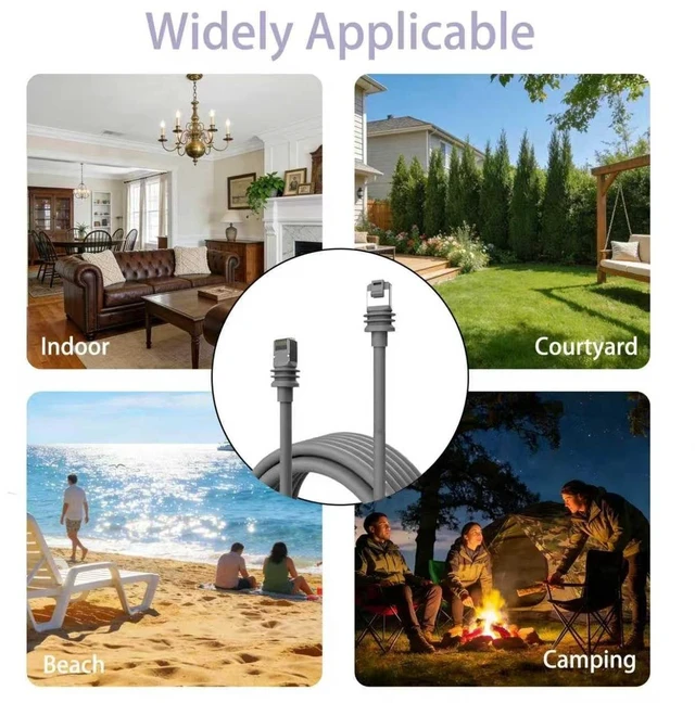 Alt view image 8 of 10 - Starlink Gen 3 Cable 100FT/ 30M Ethernet Extension Cable, IP67 Waterproof Outdoor/Indoor Up to 10 Gbps, Satellite Starlink Standard V3