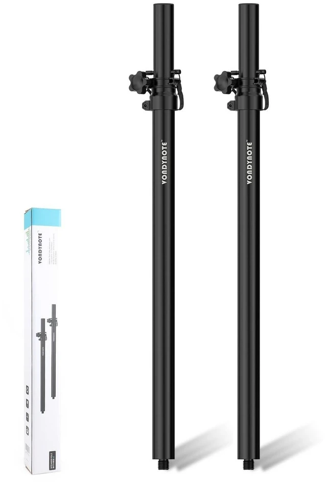 Alt view image 6 of 10 - Vondynote Set of 2 Speaker Poles for Subwoofer 35mm Speaker Pole Mount Height Adjustable Fits M20 Threaded Mount