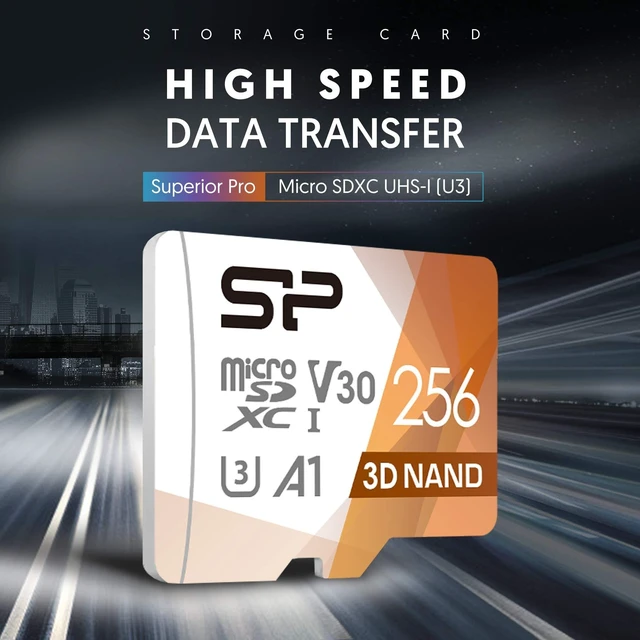 Alt view image 8 of 10 - Silicon Power 256GB Micro SD Card U3 SDXC Up to 100MB/s High Speed Memory Card with Adapter for Nintendo-Switch, Cams and Drones