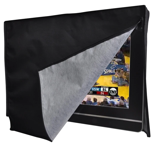 Alt view image 7 of 10 - acoveritt Outdoor 80-85" TV Set Cover,Scratch Resistant Liner Protect LED Screen Best-Compatible with Standard Mounts and Stands (Black)