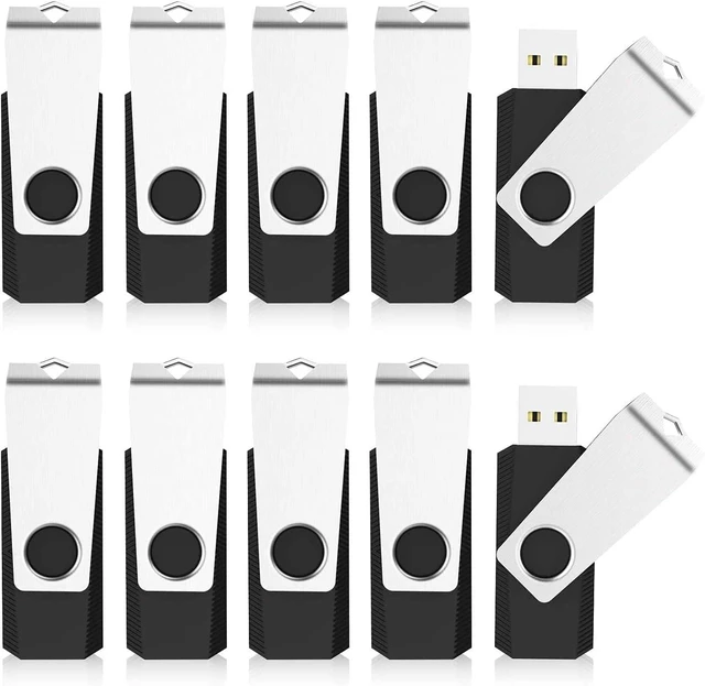 Alt view image 6 of 10 - 20Pack 1GB USB Flash Drive 2.0 Stick, TOPESEL Bulk Thumb Drive Swivel 1GB Pen Drive Jump Drive for Data Storage (20Pack Black)