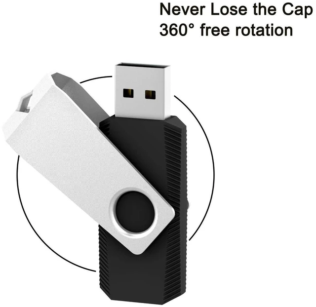 Alt view image 7 of 10 - 20Pack 1GB USB Flash Drive 2.0 Stick, TOPESEL Bulk Thumb Drive Swivel 1GB Pen Drive Jump Drive for Data Storage (20Pack Black)