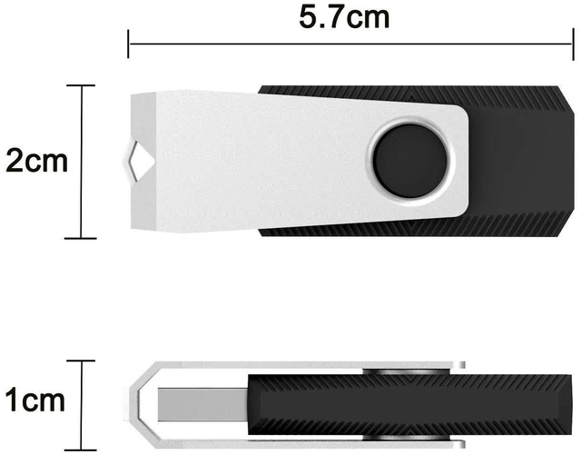 Alt view image 9 of 10 - 20Pack 1GB USB Flash Drive 2.0 Stick, TOPESEL Bulk Thumb Drive Swivel 1GB Pen Drive Jump Drive for Data Storage (20Pack Black)