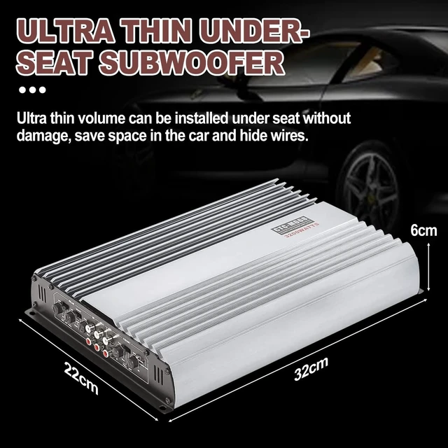 Alt view image 7 of 10 - 3200W 12V 4 Channel Car Amplifier Stereo Power Amp Audio 4CH Bass Sub Woofer