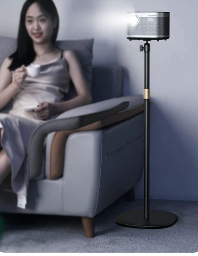 Alt view image 7 of 10 - HIBORI Projector Stand - Adjustable Height Universal Ceiling Mount Compatible with EPSON, XGIMI, VANKYO, Jinhoo, AuKing