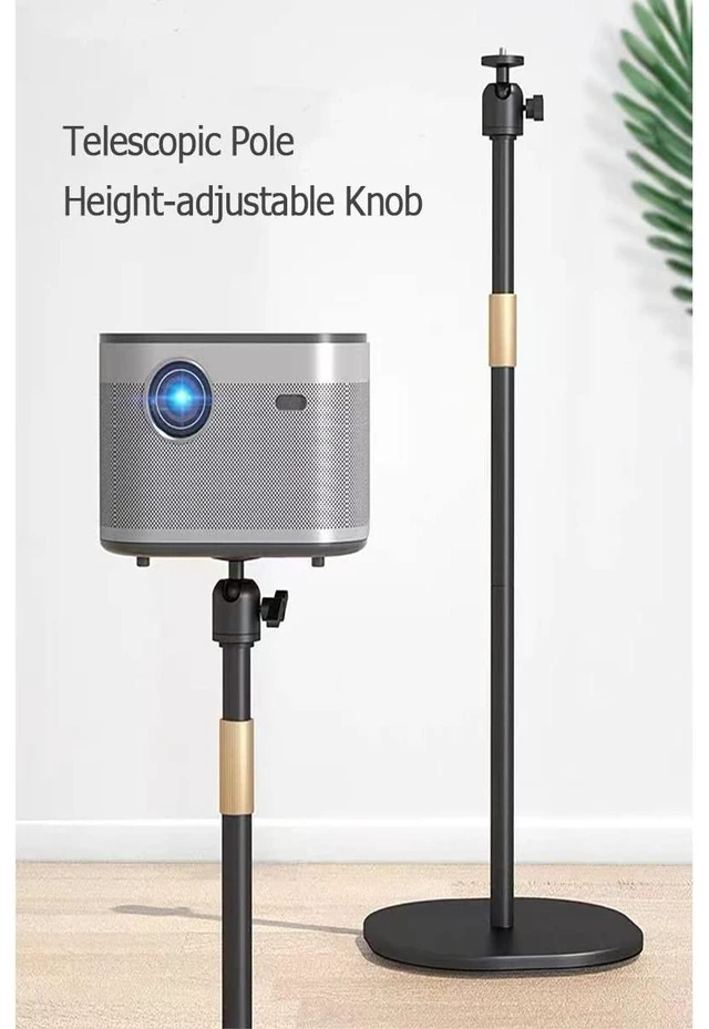 Alt view image 9 of 10 - HIBORI Projector Stand - Adjustable Height Universal Ceiling Mount Compatible with EPSON, XGIMI, VANKYO, Jinhoo, AuKing