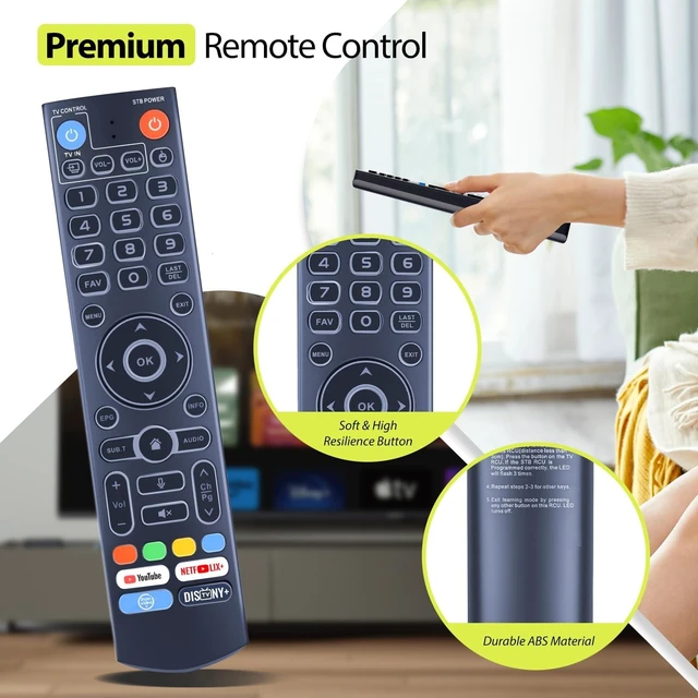 Alt view image 9 of 10 - RYQIF Backlit Replacement Remote Control Voice for V5 Pro, Elite, Max,V1 Max,V2 Pro, V3 Pro, V1 Pro, V5 Pro, V3 Plus, WE 2USAT