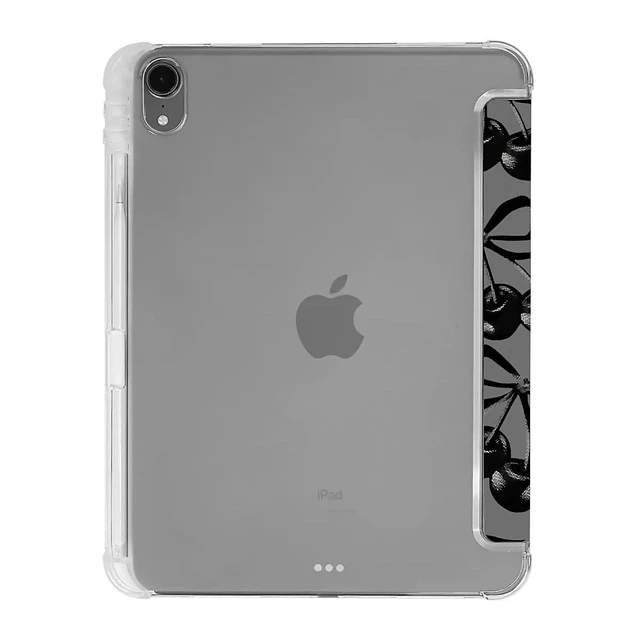Alt view image 7 of 10 - Black Cherry Bow Case Compatible with IPad 9th 8th 7th Generation 10.9 Inch 2021/2019/2018,Funny Cover with Trifold Stand + Pencil Holder for Boys Girls,iPad 10.9in 2022