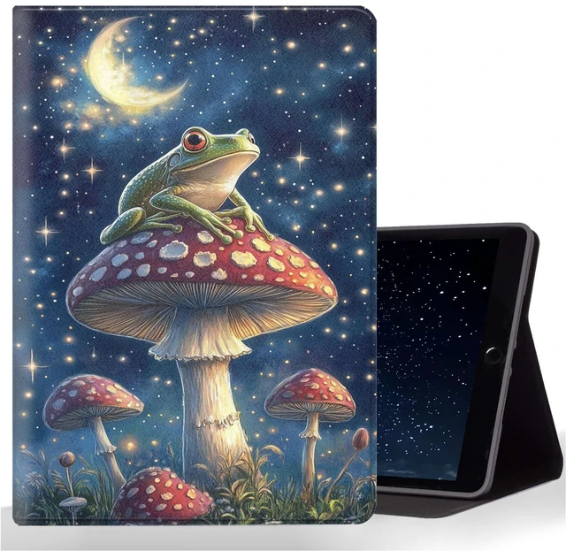 Alt view image 6 of 10 - CMZLFHKO Tablet Case for iPad 10.2 Inch (9th/8th/7th Gen),Shockproof Protective Cover with Stand,Auto Wake/Sleep,Mushroom Frog