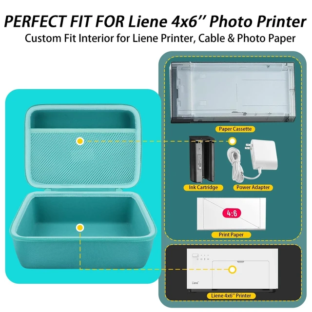 Alt view image 10 of 10 - khanka Case Compatible with M110 M100 M200 Liene 4x6'' Photo Printer, Wi-Fi Picture Printer,Case Only(Blue)
