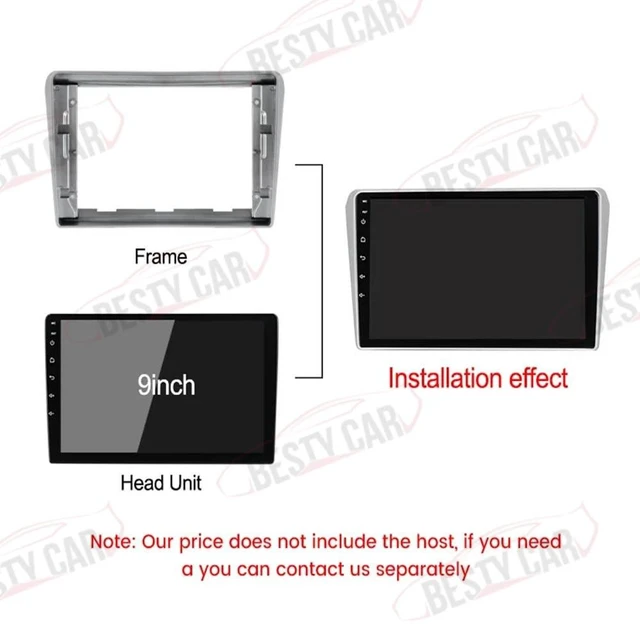 Alt view image 9 of 10 - Fits for Toyota Avensis 2002-2008 Black Car Radio Stereo Fascia Frame Double DIN 10.1 inch Dash Installation Mounting Kit