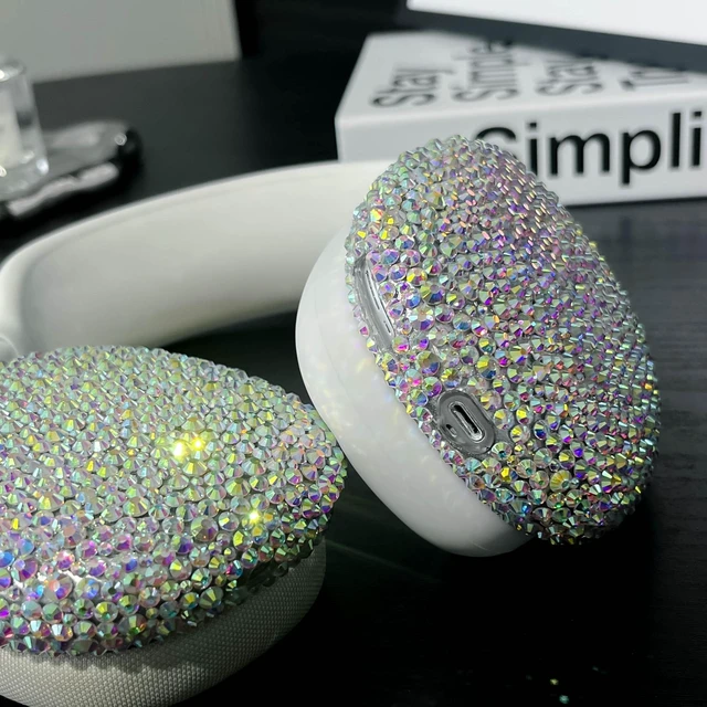 Alt view image 10 of 10 - 3 in 1 Bling Case for AirPods Max Cover - Luxurious Rhinestones Glitter Crystal Headphones Case for AirPods Max Ear Cups Cover Protective Accessories with Ear Pad/Headband for Girl - Clear