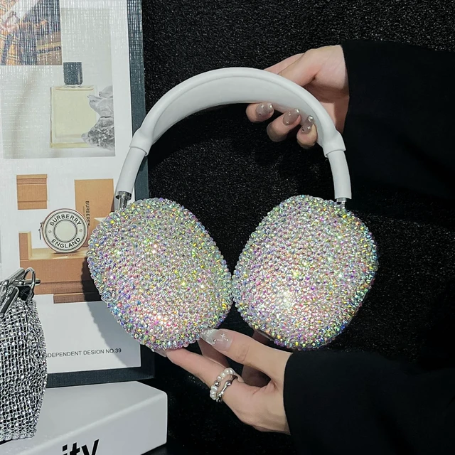 Alt view image 8 of 10 - 3 in 1 Bling Case for AirPods Max Cover - Luxurious Rhinestones Glitter Crystal Headphones Case for AirPods Max Ear Cups Cover Protective Accessories with Ear Pad/Headband for Girl - Clear