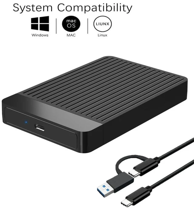 Alt view image 8 of 10 - Tianken 320GB Ultra Slim Portable External Hard Drive 2.5'' HDD USB 3.1 Type-C Storage for PC, Mac, Laptop