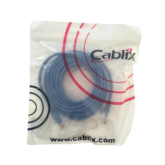 Alt view image 9 of 10 - Cablix Cat 5E UTP Patch Cord with Boot, 16ft, Blue, 5-Pack Reliable Ethernet Cable for Fast Networking & Internet Connections